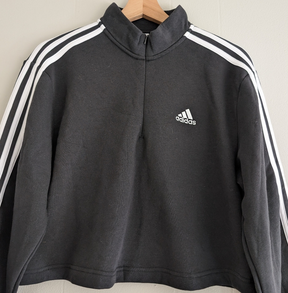 NWT Adidas Cropped Fleece - Picture 4 of 9